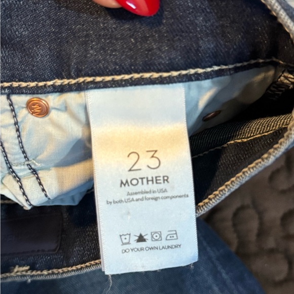 MOTHER Dark Blue Straight Leg Jeans - Picture 10 of 14